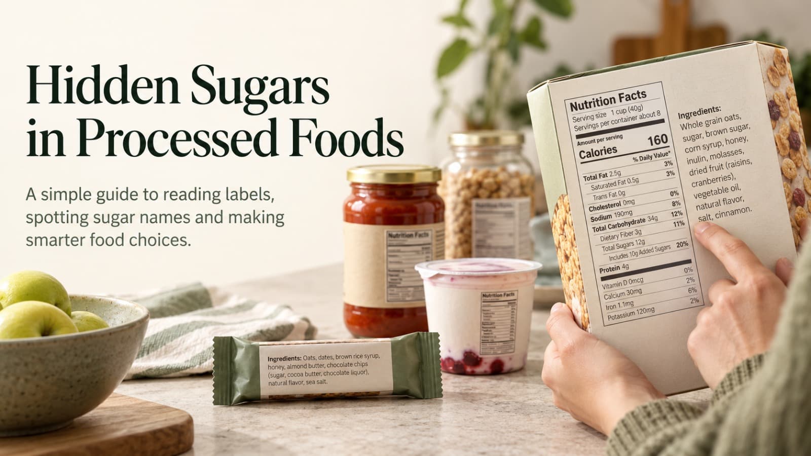 Shocking truth about hidden sugars in everyday foods concept